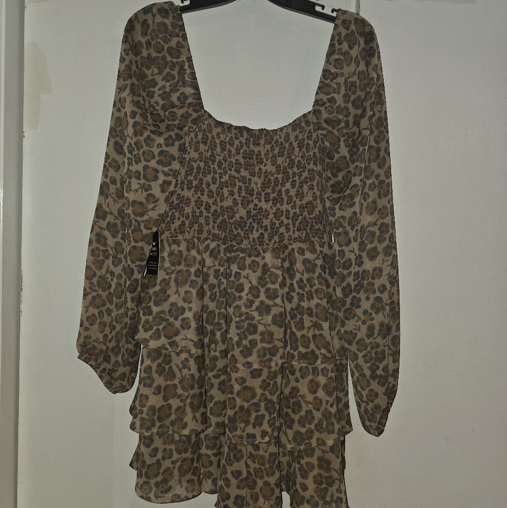 Express Leopard Print Jumpsuit - Picture 2 of 3